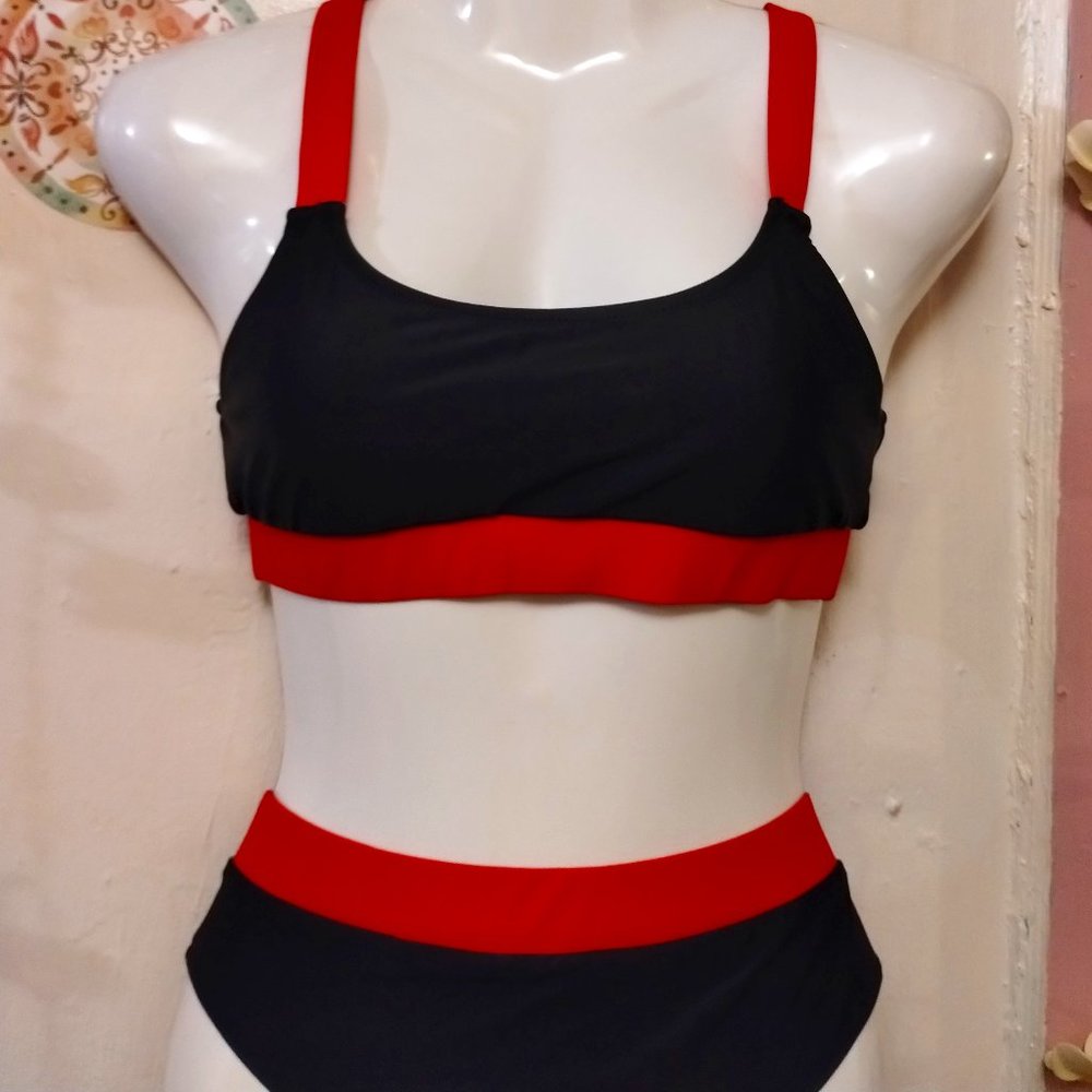 Red Banded (M) Black Bikini